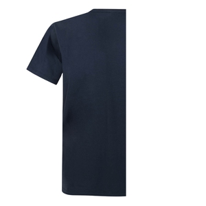 เสื้อยืดลำลองผู้ชายไซส์ใหญ่ ปักโลโก้ได้ตามต้องการ สีน้ำเงินเข้ม 220gsm ผ้าฝ้ายออร์แกนิค 100% ระบายอากาศได้ดี - Product Image 2