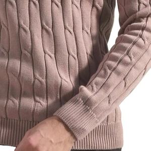 เสื้อพูลโอเวอร์คอกลมผู้ชาย ผ้าฝ้าย 100% ป้องกันการเป็นขุย ลายปักตัวอักษรด้านหน้า สำหรับฤดูหนาว  รับออกแบบตามสั่ง MOQ ต่ำ - Product Image 4