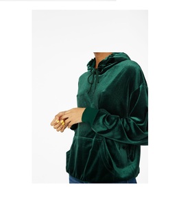 Sweat à capuche en velours pour femmes pull velours sweat Jogging sweat Sport Wear sweat à capuche prix de gros - Product Image 5