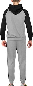 Ensemble de survêtement tendance 2026, couleur contrastée, vêtements de fitness, sweat-shirt à manches contrastées et jogging, tissu technique en polaire, entraînement en salle de sport, ensemble 2 pièces - Product Image 4