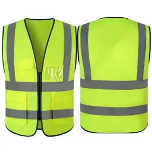 Polyester Safety Vest with Reflective Fabric Tape Mesh Feature Clean and Dry Security Raincoat for Children