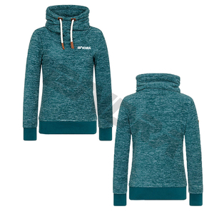 Vente en gros OEM de sweatshirts à capuche avec logo personnalisé brodés en polaire costumes pour femmes vente en gros de sweatshirts courts jogger - Product Image 3