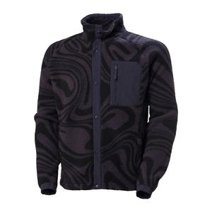 Vestes en polaire pour hommes, fermeture éclair intégrale, légères, col montant, fourrure de lapin, logo vintage, décontractées, douces, chaudes, avec poches - Product Image 1