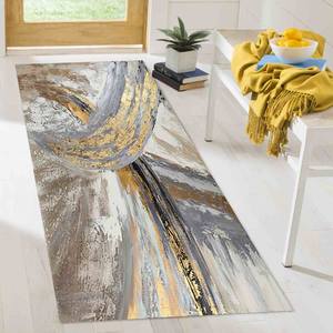 Alfombra Abstracta de Mármol Dorado: Alfombra Moderna Antideslizante, Alfombra Delgada No Tejida - Product Image 5