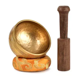 Atacado Personalizado Himalayan Bowls Tibetano Cantando Bowls Set Para Yoga Meditação Brass Metal Artesanato Presentes