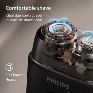 Mini Afeitadora Eléctrica Compacta Impermeable IPX7 con Cabezales Flotantes, Afeitadora Rotatoria Húmeda/Seca para Rostro, Estuche de Viaje con Cierre - Product Image 2