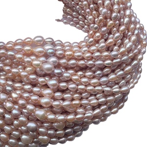 Gotas de piedra de Color Rosa Natural de 3mm, hebra al por mayor, gemas Vivaaz certificadas por IGI, perlas cultivadas, joyería DIY - Product Image 5