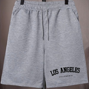 Shorts décontractés amples pour hommes avec cordon de serrage, style minimaliste, respirants, vêtements décontractés individuels, tissu en maille tissée, taille basse - Product Image 1