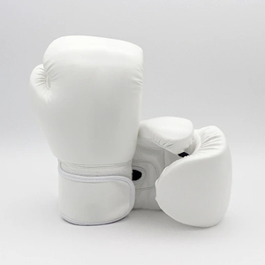 Guantes de cuero de vaca de 12oz 16oz con logotipo personalizado profesional para Kickboxing MMA Guantes de boxeo al por mayor con embalaje personalizado - Product Image 1