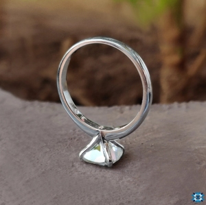 Anillo de compromiso de Plata de Ley 925 con corte de cojín de circón cúbico para mujer, banda de boda, joyería de plata fina, joyería de diseño personalizado - Product Image 3