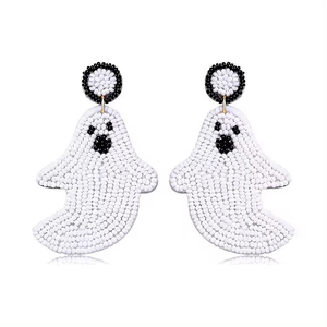 Design <b>Drop</b> Long Beaded <b>Drop</b> Embroidery <b>Earrings</b> Quality Seed Beads Embroidery <b>Earring</b> Custom Design Beaded <b>Earrings</b> for Gift - Product Image 3