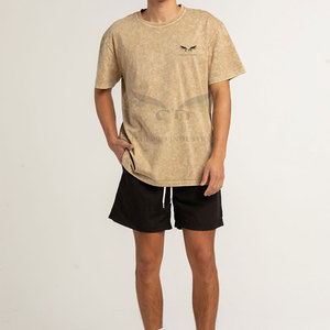 Utilisation en extérieur Nouveau design T-shirts délavés à l'acide pour hommes Vente en gros T-shirts délavés à l'acide à séchage rapide à la mode - Product Image 5