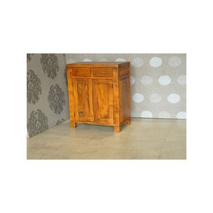 Meuble de rangement en teck moderne, magnifique, durable et éco-responsable, 2 portes, 2 tiroirs, style chinois, pour la maison, le salon - Product Image 2