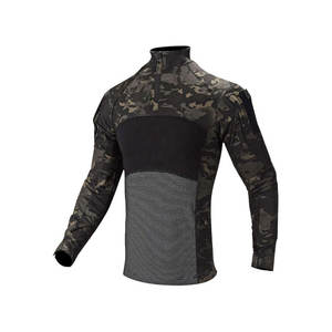 Camiseta de combate de paintball para hombre, camiseta de rendimiento de camuflaje de manga corta - Product Image 1