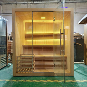 ห้องซาวน่าอบไอน้ำแบบดั้งเดิมสำหรับ 2-4 คน ห้องซาวน่าไม้สั่งทำพิเศษสำหรับสปาและบ้าน - Product Image 4