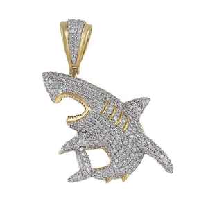 Pendentif en diamant personnalisé hip hop glacé en argent sterling 925 VVS Moissanite diamant pour homme pendentifs fins et breloques - Product Image 1