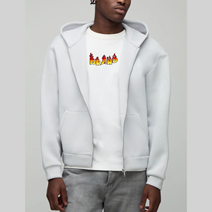 Sudadera con Capucha Extra Grande con Cremallera Personalizada al por Mayor para Hombre, 350g, Felpa de Algodón Grueso, Logotipo Impreso DTF, Esencial para Otoño, ODM, Transpirable - Product Image 1