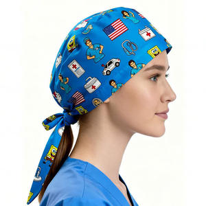 Bonnets de gommage en coton imprimé pour hommes femmes chapeau médical respirant avec bande élastique pour hôpital - Product Image 3