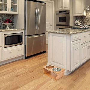 Support de bol en bois personnalisé en usine pour animaux de compagnie - Product Image 1