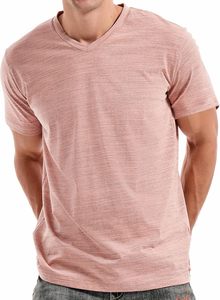 Venta al por mayor de camisetas con cuello en V personalizado liso 100% algodón 180GSM camisetas Unisex de gran tamaño a granel camisetas personalizadas para hombres - Product Image 3