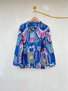 Femmes indiennes élégantes 100% coton fait à la main imprimé fleuri vêtements de nuit de luxe décontracté popeline matin marche vêtements printemps été - Product Image 2