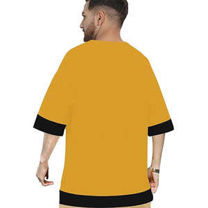 Camiseta de algodón extragrande de peso pesado de alta calidad para hombre, logotipo personalizado impreso, diseño sólido, ajuste holgado, hombros caídos, gama alta, liso - Product Image 5