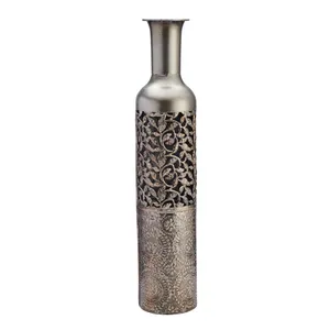 Nueva maceta de aluminio plateado personalizada, diseño Art Deco, jarrones de flores de Metal para la decoración del hogar y el Hotel, precio al por mayor - Product Image 3