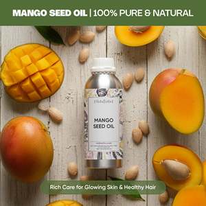 Huile de noyau de mangue de qualité alimentaire et cosmétique, huile essentielle liquide pressée à froid - Product Image 3