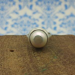 แหวนเงินแท้925ไข่มุกน้ำจืดน้ำหนักเบาแหวนโบโฮสำหรับช่างฝีมือครบรอบ - Product Image 5