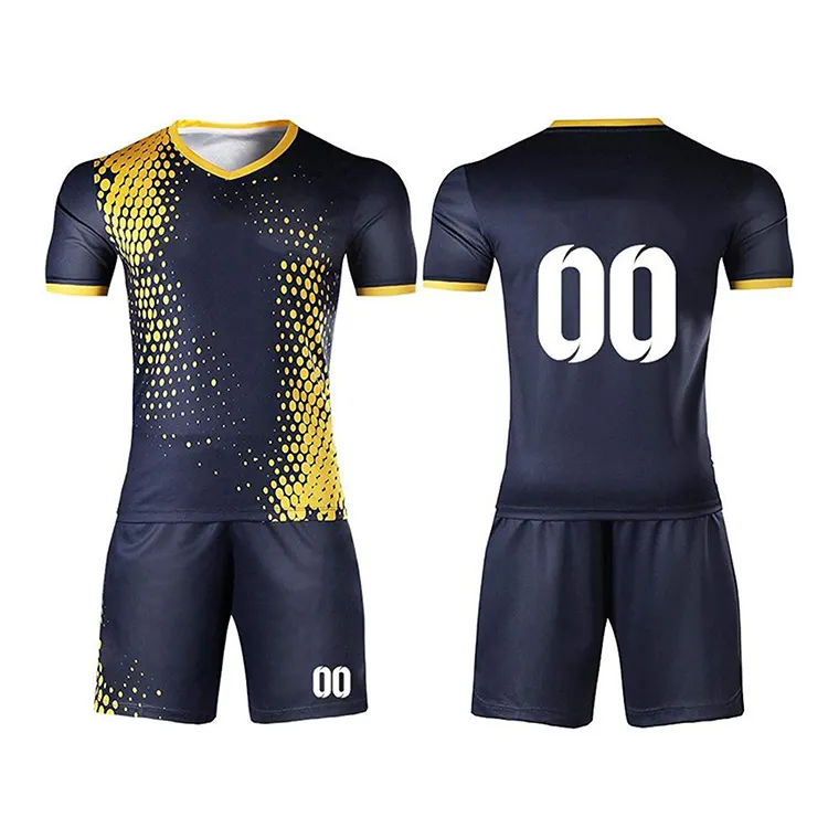 Soccer Jersey Sets Sublimation Soccer Wear For Men's Practice Football Shirts Custom Football Sportswear Sleeve Shirt