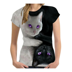 Customized Women's <b>Slim</b> Fit Short Sleeve T-Shirts One Size Crop Length StyleSheet Latest 3D <b>Tie</b>-Die Sublimation Print Design - Product Image 3