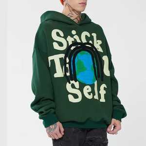 Sudaderas con capucha y sudaderas transpirables para hombre con estampado 3D en relieve de tendencia superior Ropa de invierno con logotipo bordado de Pakistán - Product Image 3