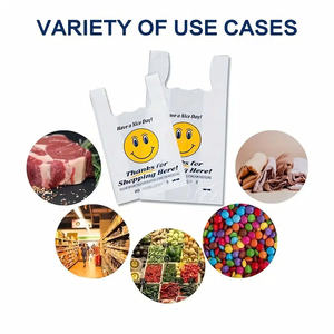 Vente en gros de sacs de transport de t-shirts en plastique écologique HDPE pour supermarchés et emballages d'épicerie du fabricant - Product Image 6