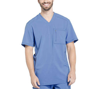 Ropa médica con cuello en V y cremallera para hombre y mujer, trajes médicos elásticos Unisex, uniformes de enfermería para Hospital, calidad Premium, venta al por mayor - Product Image 1