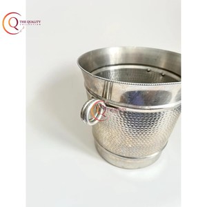 Enfriador/enfriadores de cubo de hielo martillado de acero inoxidable grande para Bar, vino de boda, cerveza, botella de champán, suministros para fiestas de la India - Product Image 2