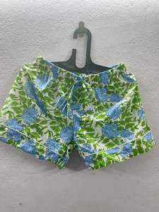 Femmes 100% coton été décontracté feuille verte imprimé fleuri Shorts léger respirant maillots de bain pour le Style de vacances tropicales - Product Image 2