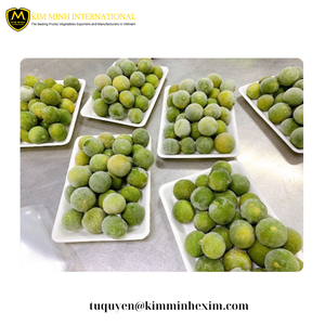 Premium IQF orgánico Calamansi mitades enteras rebanadas sabor dulce fruta congelada envasada al vacío similar a la cal suministro a granel Vietnam - Product Image 6