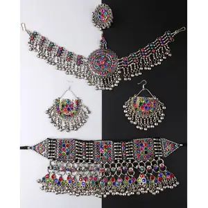 2024 New Trend High Quality Handmade Jewelry Sets Handmade Multi Color Afghan Jewelry Bracelet Bangle Necklace Sets