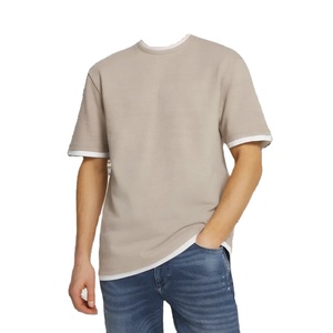 Camisetas de Manga Corta para Hombre de Alta Calidad, 100% Algodón, Tejido de Punto, Color Sólido, Impresión de Logotipo Personalizado, Formal, Altamente Recomendado - Product Image 3