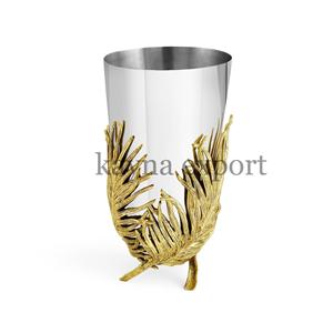 แจกันดอกไม้ประดับโต๊ะสีเงินทำด้วยมือทำจากอะลูมิเนียมลายปะการังดีไซน์หรูหราดีไซน์ใหม่ - Product Image 2