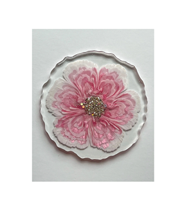 Epoxy Resin coaster Table Decor Handmade with <b>Thick</b> Epoxy Resin Cup Mat Floral coaster for Selling Products - Product Image 2
