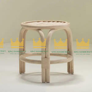 Vietnam fait à la main écologique bambou pouf tabouret repose-pieds tabouret ottoman os incrustation Console pour enfant - Product Image 2