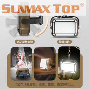 Lámpara de Trabajo Solar LED COB Portátil con Gancho Magnético, Reflector Brillante Multifuncional para Camping y Jardín - Product Image 4