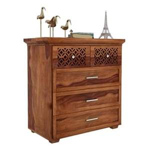 Mesa auxiliar de madera con cajones para sala de estar, mesa auxiliar de madera con cajones de cierre suave, mesa auxiliar de madera compacta - Product Image 6