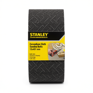 Bandes abrasives en tissu corindon Stanley 13x451 mm compatibles lime électrique, multi-pack - Product Image 2