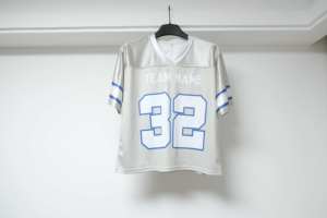 Ensemble de maillot de football américain pour adulte, respirant, en polyester, options grandes tailles, imprimé personnalisé, style urbain, séchage rapide - Product Image 5