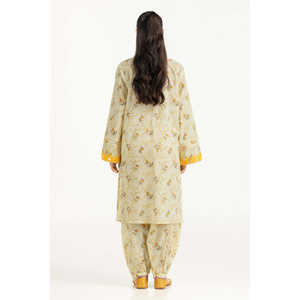 ชุดเซ็ต IUSTTS-2112 สำหรับผู้หญิง ผ้าฝ้ายและชีฟอง สไตล์ลำลอง ชุด 2 ชิ้น เสื้อครอปและกางเกงขาสั้น ลายพิมพ์ผ้าลอน สำหรับฤดูใบไม้ผลิ/ฤดูร้อน - Product Image 2