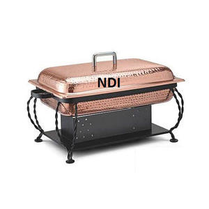 Decorative Restaurant Equipment Chafing Dish Hand Engraved Design Buffet Food Warmer Chafing Dish Customized Shape - Product Image 1