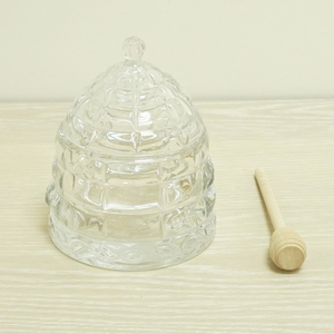 [Holar] Taiwán hizo un regalo Apto para lavavajillas, cristalería de 8 oz, tarro de miel de colmena de cristal transparente con cucharón de madera - Product Image 4