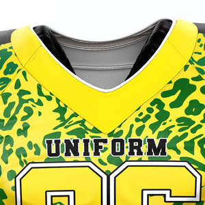 Conjuntos de uniformes de fútbol americano personalizados al por mayor, manga corta, talla grande, tela transpirable, último diseño, nombre de equipo personalizado - Product Image 3